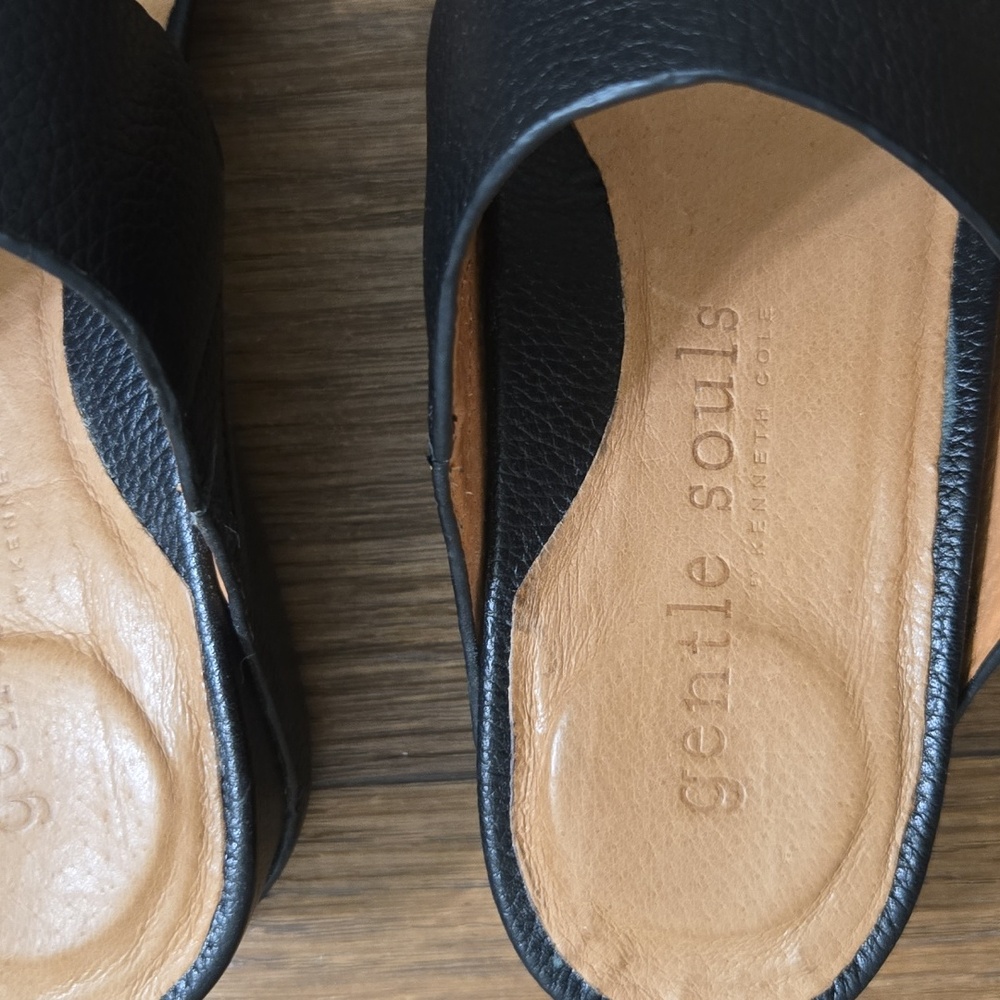 Gentle Souls Leather Slide Sandals - Picture 2 of 6